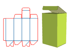 电子产品包装设计,自锁底式包装设计,自扣底盒