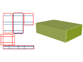 书型翻盖V槽,内盒灰板V槽,内盒裱纸围边